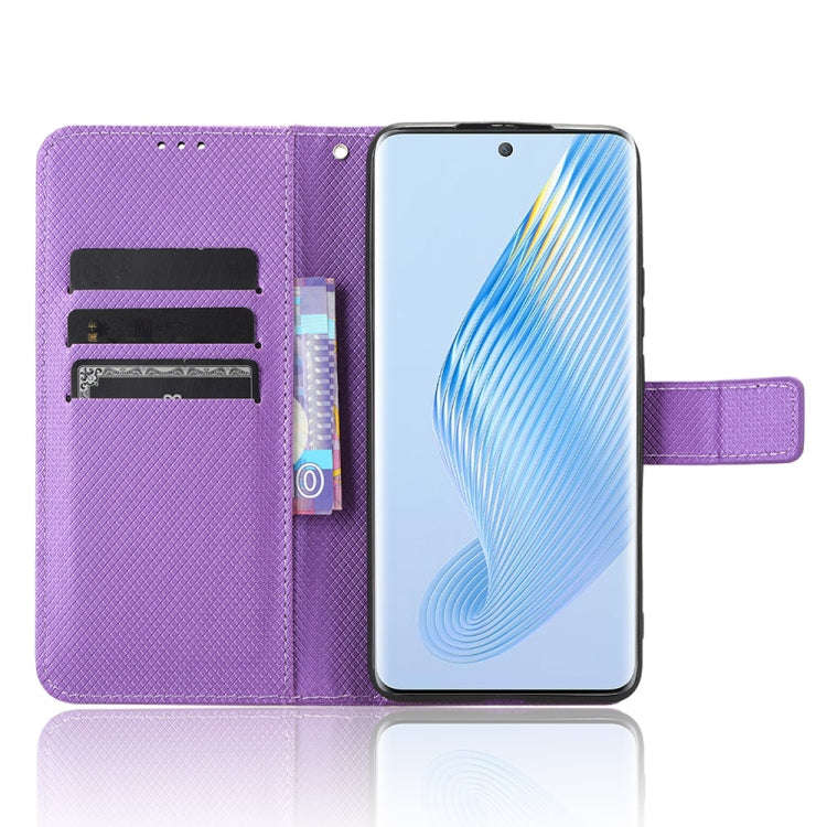 For Honor Magic5 Diamond Texture Leather Phone Case(Purple)