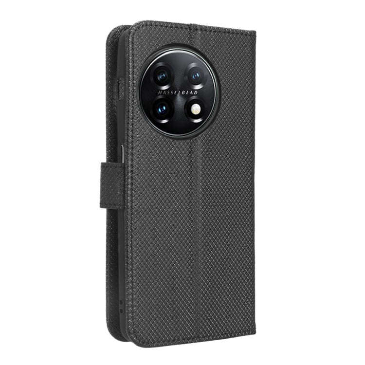 For OnePlus 11R / Ace 2 Diamond Texture Leather Phone Case(Black)