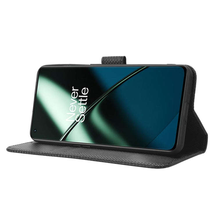 For OnePlus 11R / Ace 2 Diamond Texture Leather Phone Case(Black)