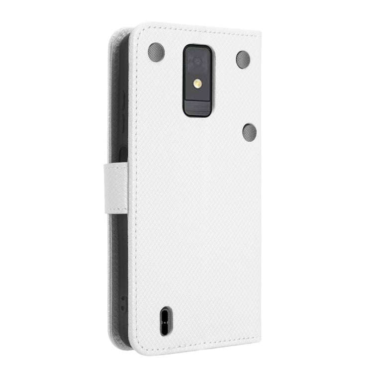For ZTE Blade A32 Diamond Texture Leather Phone Case(White)