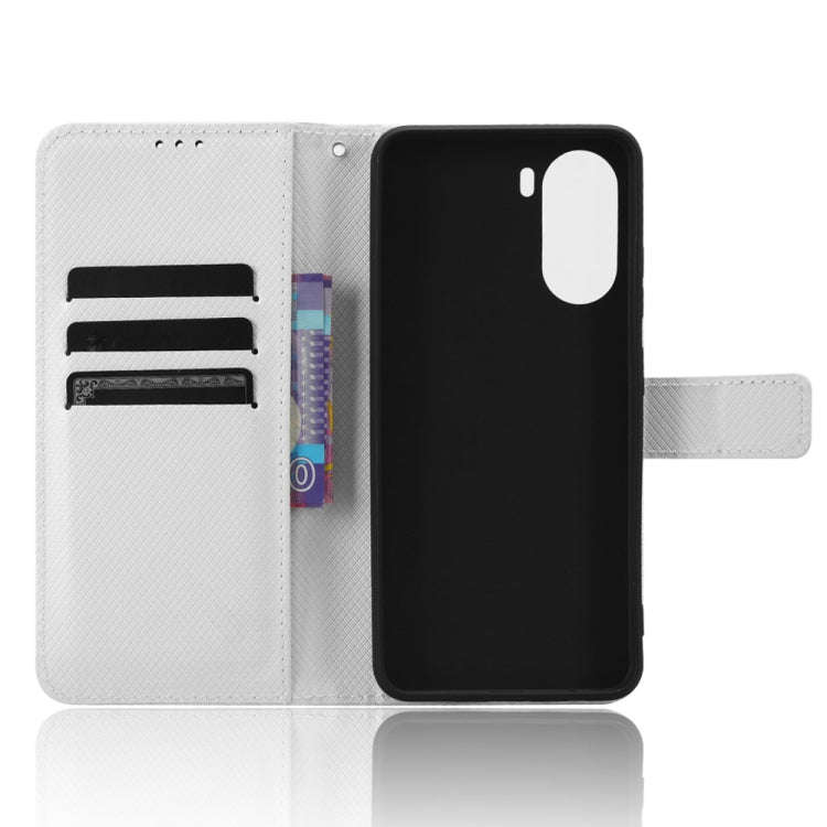 For ZTE Blade V40 Design Diamond Texture Leather Phone Case(White)