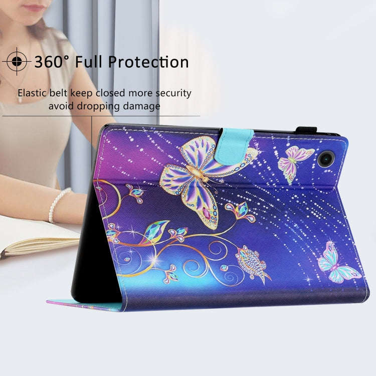 Coloured Drawing Stitching Leather Tablet Case for Huawei MatePad T10 / T10s / Enjoy Tablet 2  / ...