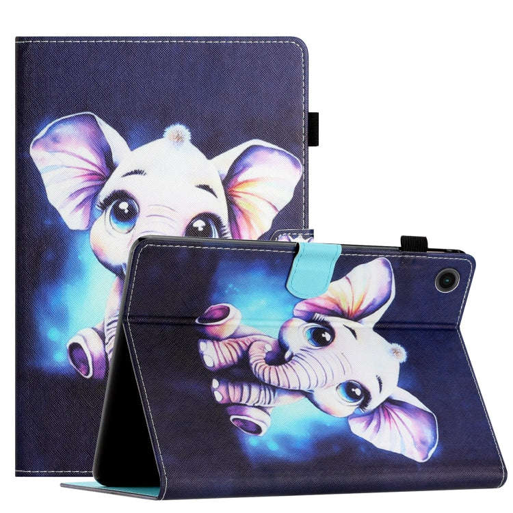 Coloured Drawing Stitching Leather Tablet Case for Huawei MatePad T10 / T10s / Enjoy Tablet 2  / ...