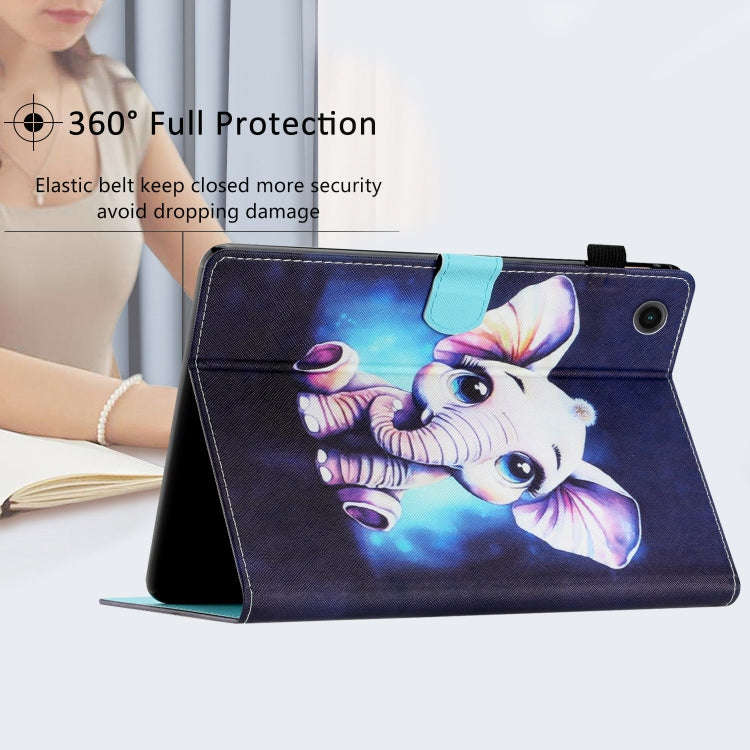 Coloured Drawing Stitching Leather Tablet Case for Huawei MatePad T10 / T10s / Enjoy Tablet 2  / ...