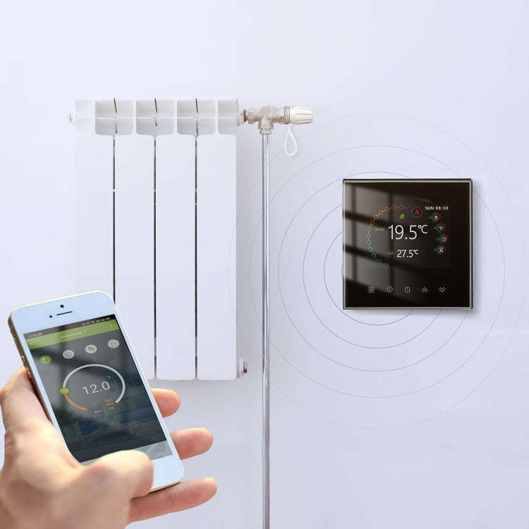BHT-2002GCLM 220V Smart Home Heating Thermostat Boiler Heating WiFi Thermostat(Black)
