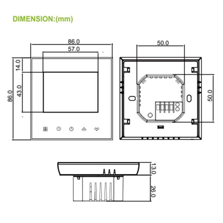 BHT-2002GBLM 220V Smart Home Heating Thermostat Electric Heating WiFi Thermostat with External Se...