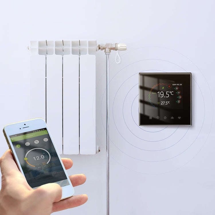 BHT-2002GBLM 220V Smart Home Heating Thermostat Electric Heating WiFi Thermostat with External Se...