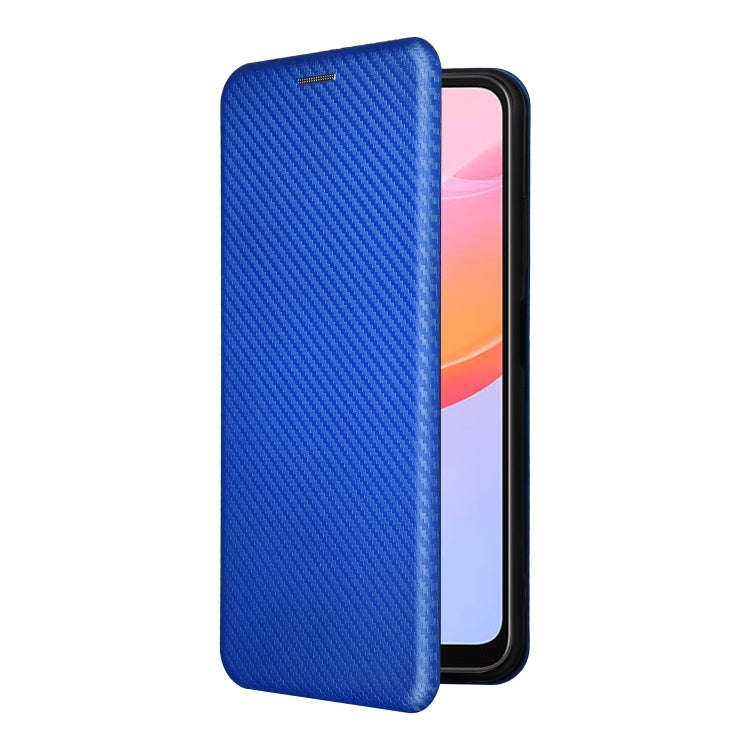 For Blackview A85 Carbon Fiber Texture Flip Leather Phone Case(Blue)
