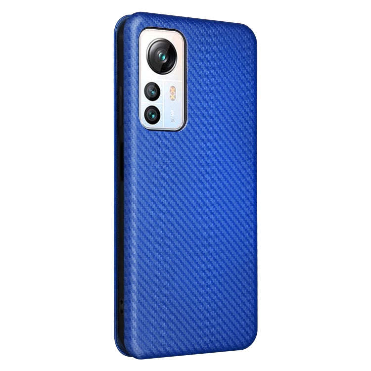 For Blackview A85 Carbon Fiber Texture Flip Leather Phone Case(Blue)