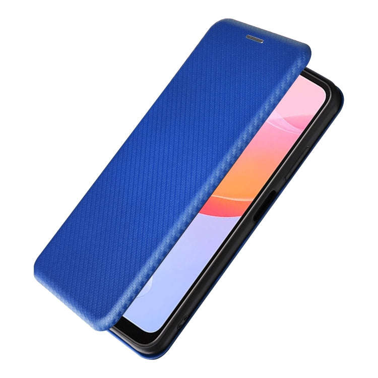 For Blackview A85 Carbon Fiber Texture Flip Leather Phone Case(Blue)