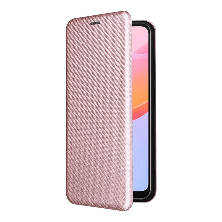 For Blackview A85 Carbon Fiber Texture Flip Leather Phone Case(Pink)