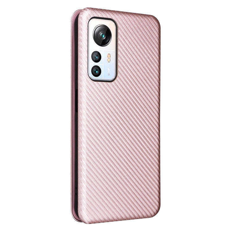 For Blackview A85 Carbon Fiber Texture Flip Leather Phone Case(Pink)