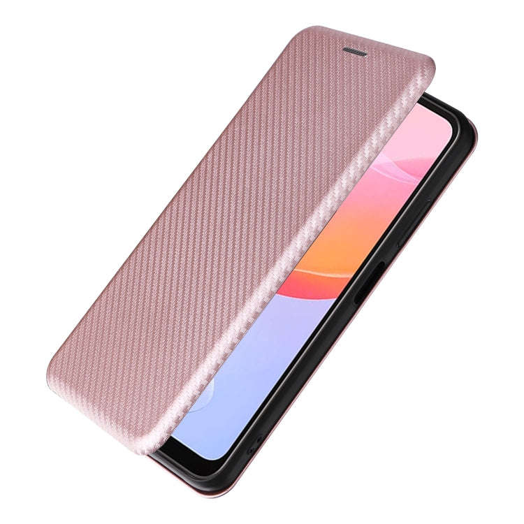 For Blackview A85 Carbon Fiber Texture Flip Leather Phone Case(Pink)