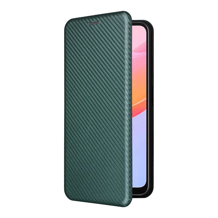 For Blackview A85 Carbon Fiber Texture Flip Leather Phone Case(Green)