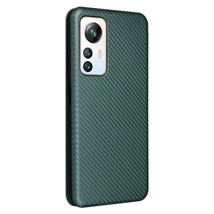 For Blackview A85 Carbon Fiber Texture Flip Leather Phone Case(Green)