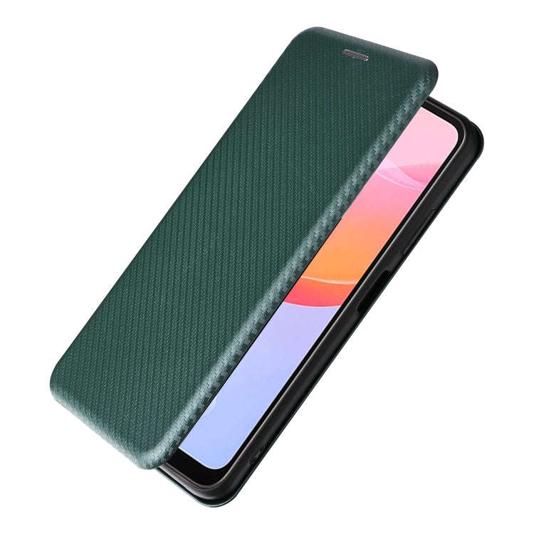 For Blackview A85 Carbon Fiber Texture Flip Leather Phone Case(Green)