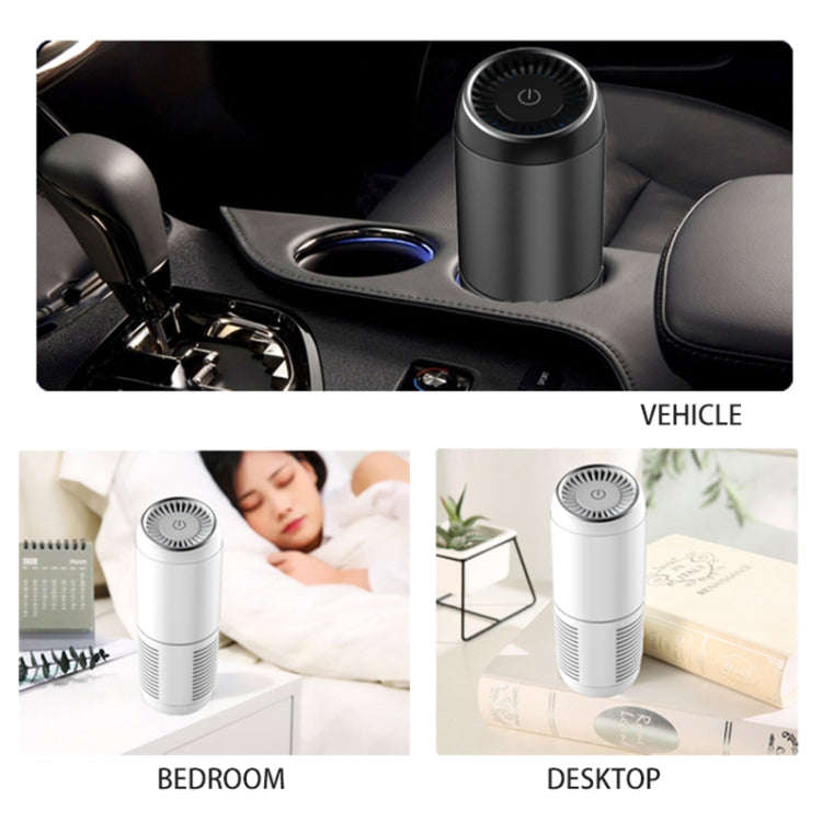 Y-20 Desktop Car Negative Ion Air Purifier(Black)