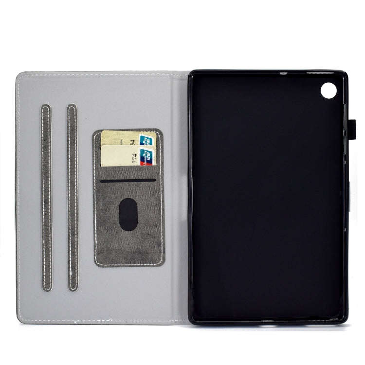 For Huawei MatePad SE Marble Style Cloth Texture PU Tablet Protective Case(Grey)