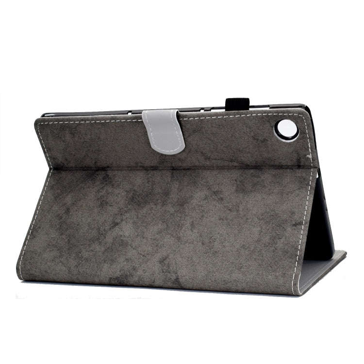 For Huawei MatePad SE Marble Style Cloth Texture PU Tablet Protective Case(Grey)