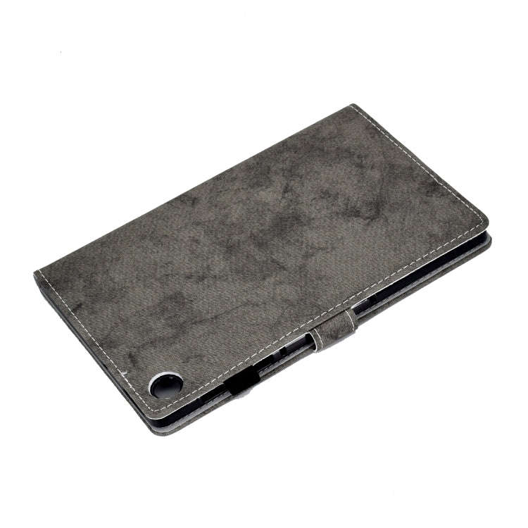 For Huawei MatePad SE Marble Style Cloth Texture PU Tablet Protective Case(Grey)