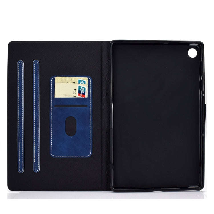 For Huawei MatePad SE Cowhide Texture Horizontal Flip Tablet Leather Case(Blue)