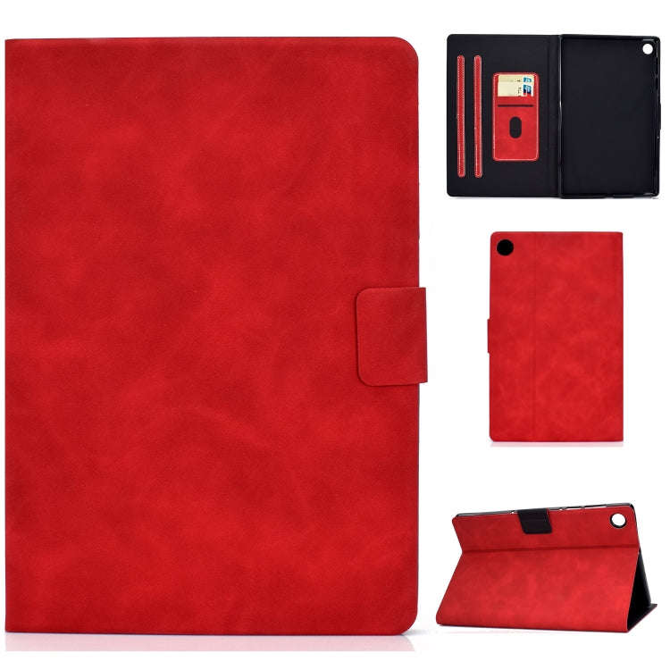 For Huawei MatePad SE Cowhide Texture Horizontal Flip Tablet Leather Case(Red)