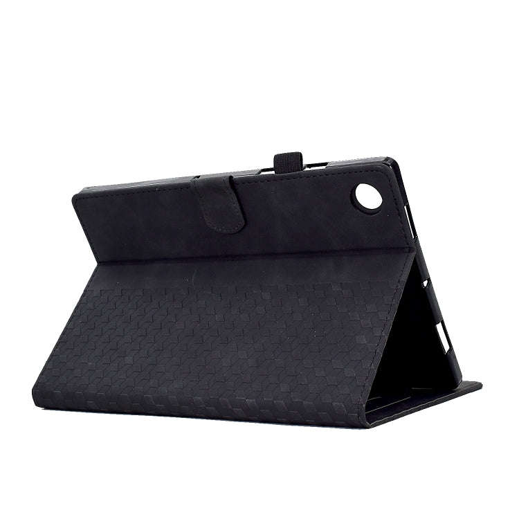 For Huawei MatePad SE Rhombus Embossed Leather Tablet Case(Black)