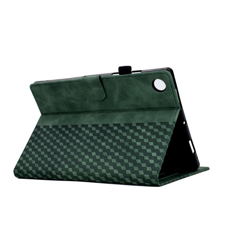 For Huawei MatePad SE Rhombus Embossed Leather Tablet Case(Green)