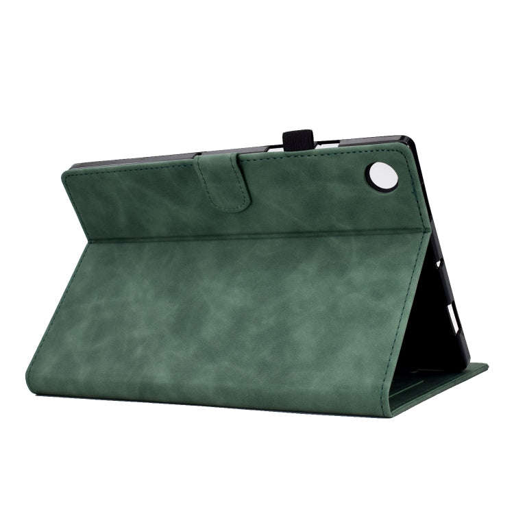 For Huawei MatePad SE Peony Butterfly Embossed Leather Tablet Case(Green)