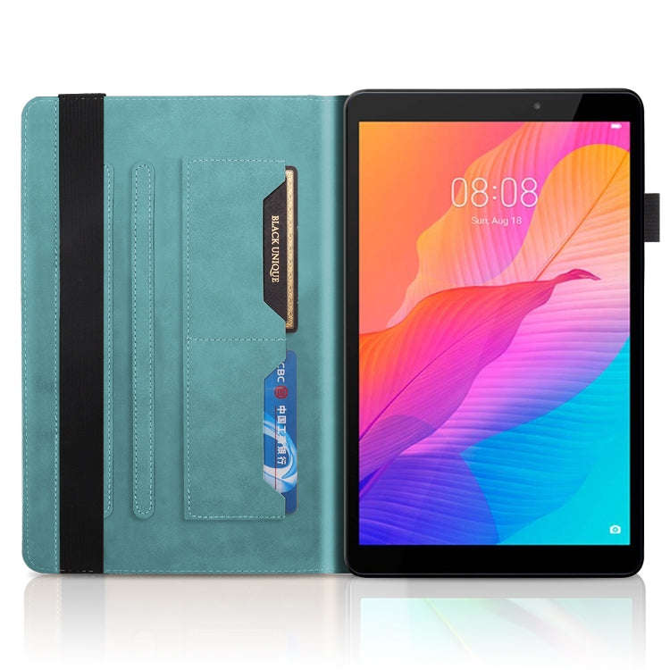 For Huawei Matepad SE 10.4 2022 Life Tree Embossed Flip Leather Tablet Case(Lake Blue)