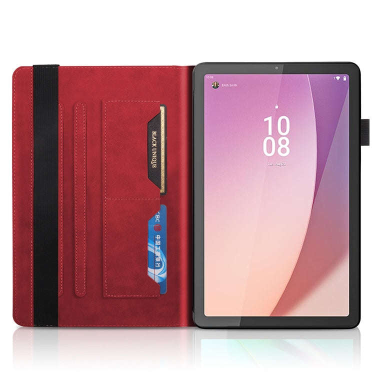 For Lenovo Tab M9 Life Tree Embossed Flip Leather Tablet Case(Red)