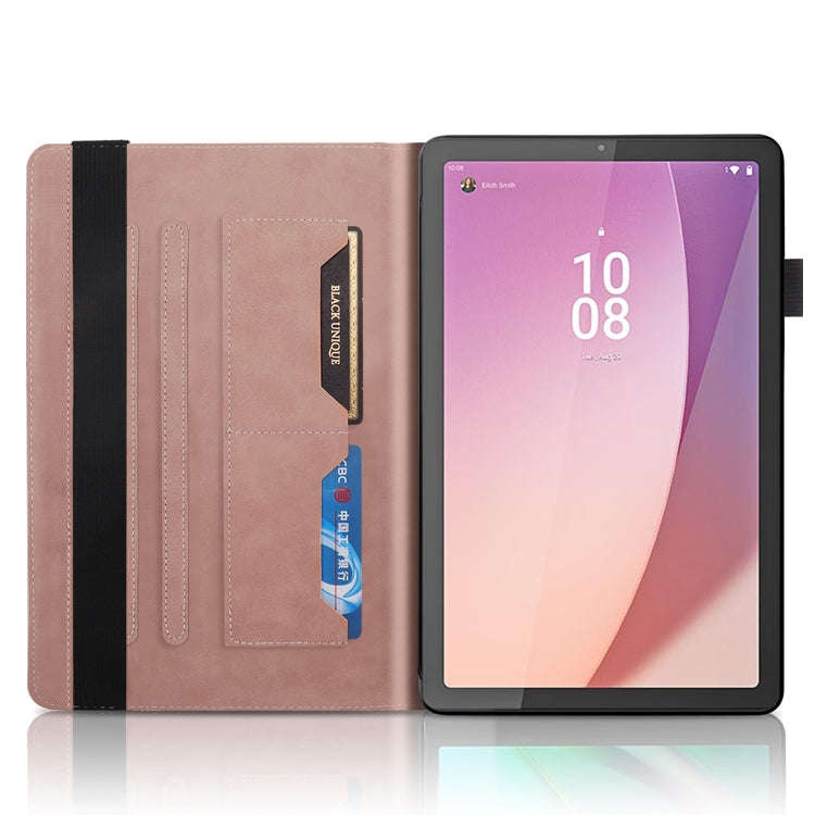 For Lenovo Tab M9 Life Tree Embossed Flip Leather Tablet Case(Rose Gold)