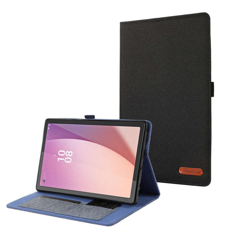 For Lenovo Tab M9 Fabric Leather Tablet Case(Black)