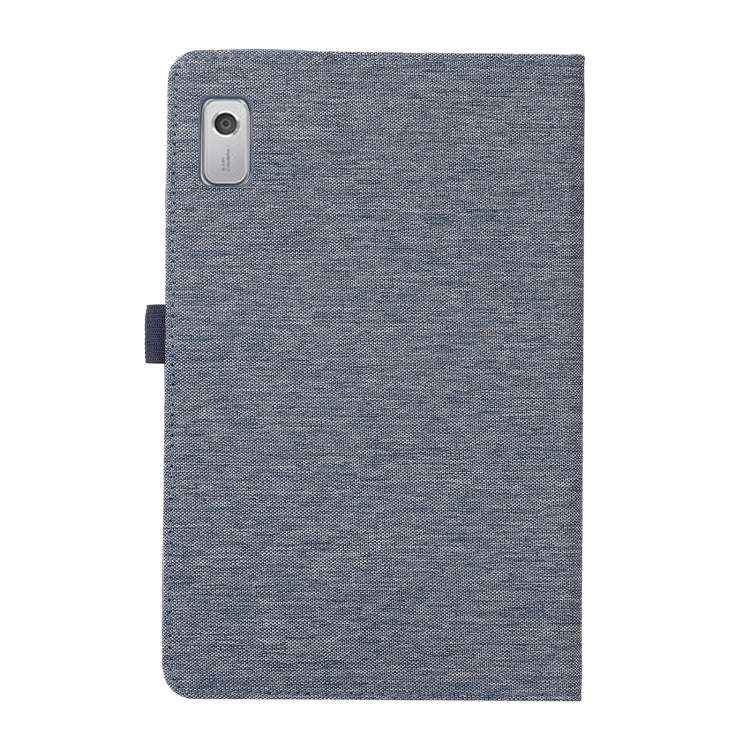 For Lenovo Tab M9 Fabric Leather Tablet Case(Blue)