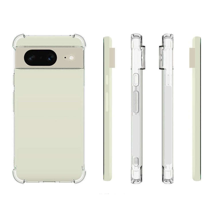 For Google Pixel 8 Shockproof Non-slip Thickening TPU Phone Case(Transparent)