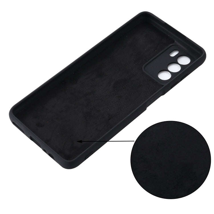 For ZTE Blade V40 Vita Pure Color Liquid Silicone Shockproof Full Coverage Phone Case(Black)