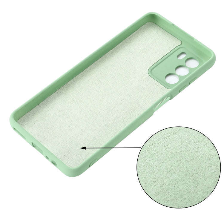 For ZTE Blade V40 Vita Pure Color Liquid Silicone Shockproof Full Coverage Phone Case(Green)