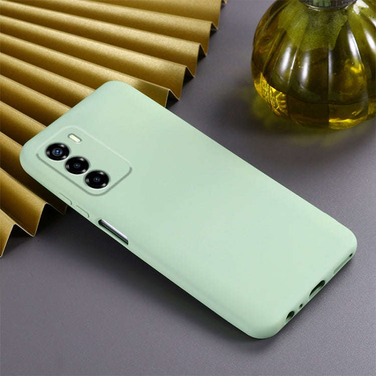 For ZTE Blade V40 Vita Pure Color Liquid Silicone Shockproof Full Coverage Phone Case(Green)