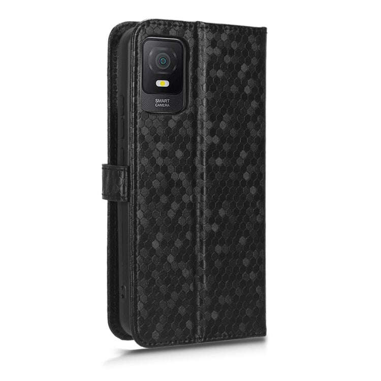 For TCL 403 Honeycomb Dot Texture Leather Phone Case(Black)