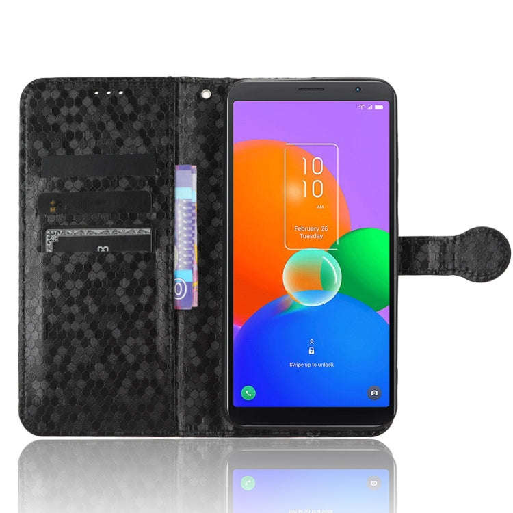 For TCL 403 Honeycomb Dot Texture Leather Phone Case(Black)
