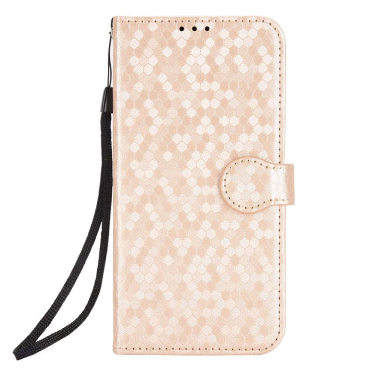 For TCL 403 Honeycomb Dot Texture Leather Phone Case(Gold)