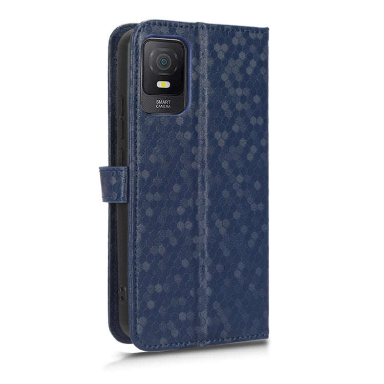 For TCL 403 Honeycomb Dot Texture Leather Phone Case(Blue)