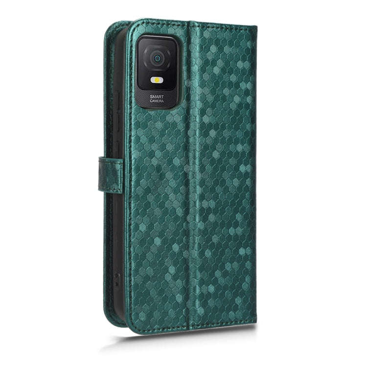 For TCL 403 Honeycomb Dot Texture Leather Phone Case(Green)