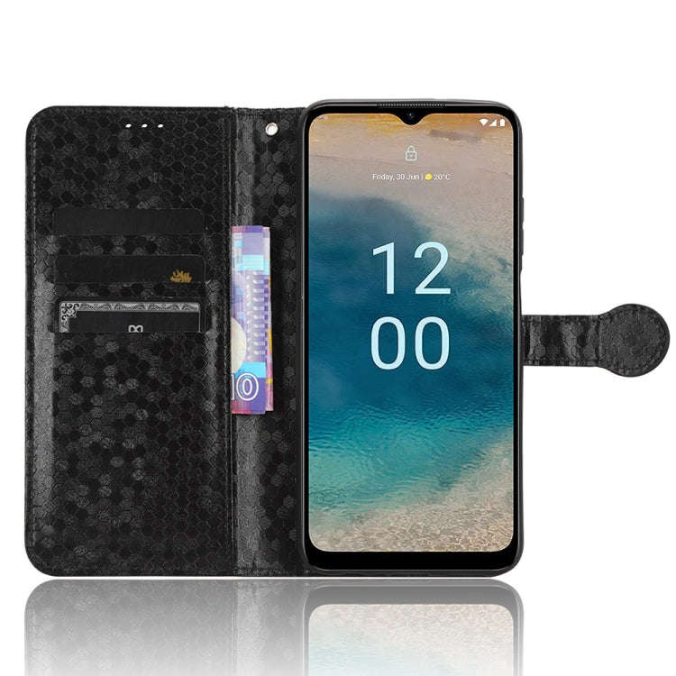 For Nokia G22 4G Honeycomb Dot Texture Leather Phone Case(Black)