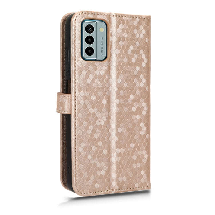 For Nokia G22 4G Honeycomb Dot Texture Leather Phone Case(Gold)
