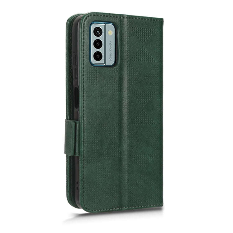 For Nokia G22 4G Symmetrical Triangle Leather Phone Case(Green)