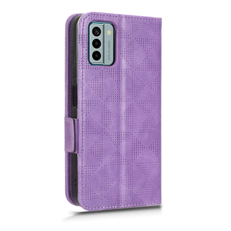 For Nokia G22 4G Symmetrical Triangle Leather Phone Case(Purple)