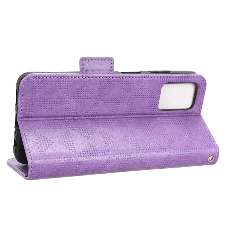 For Nokia G22 4G Symmetrical Triangle Leather Phone Case(Purple)
