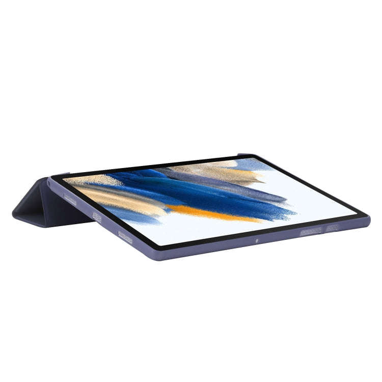 For Huawei Matepad SE 3-fold TPU Leather Tablet Case(Lavender Grey)