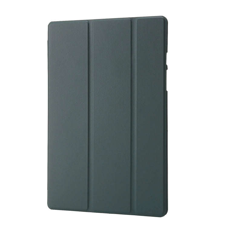For Huawei Matepad SE 3-fold TPU Leather Tablet Case(Dark Green)